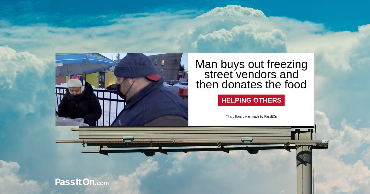 Chicago restaurant owner buys out freezing street vendors and then donates the food to the needy