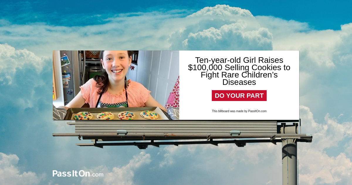 Ten-year-old Girl Raises $100,000 Selling Cookies to Fight Rare Children’s Diseases 