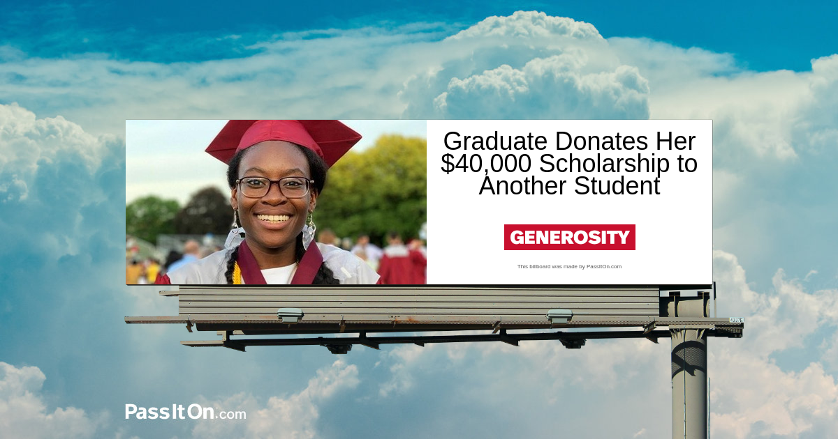 High School Graduate Donates Her $40,000 Scholarship to Another Student who Needed It More.