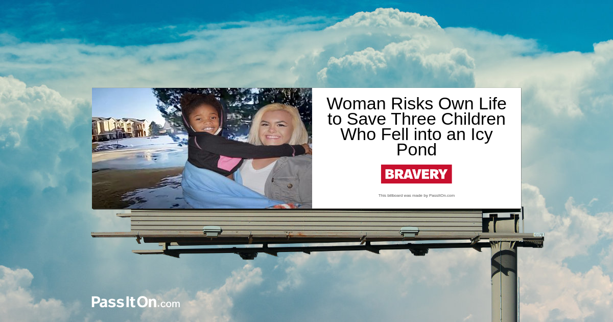 Woman Risks Her Own Life to Save Three Children Who Fell into an Icy Pond