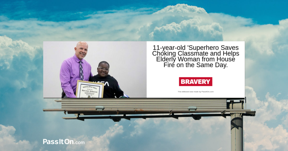 11-year-old 'Superhero Saves Choking Classmate and Helps Elderly Woman from House Fire on the Same Day.