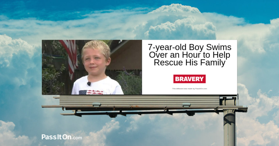 7-year-old Boy Swims Over an Hour to Help Rescue His Family