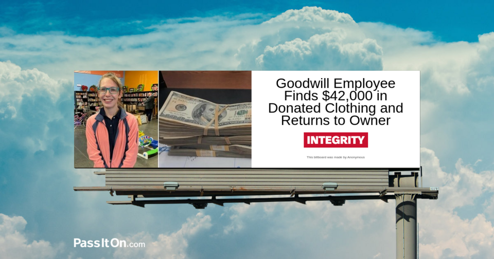 Goodwill Employee Finds $42,000 in Donated Clothing and Returns to Owner 