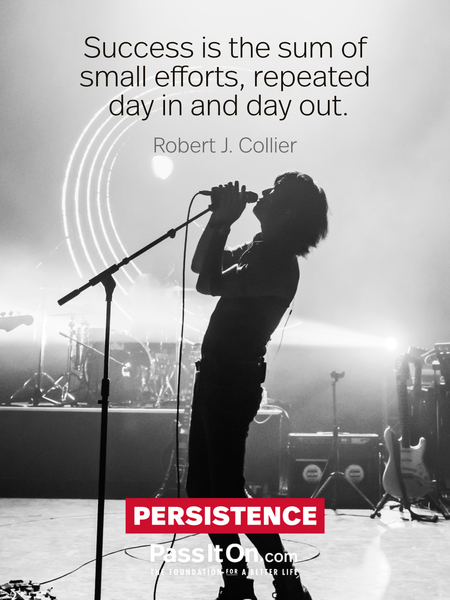 Success is the sum of small efforts, repeated day in and day out. #<Author:0x00007f7fb4676408>