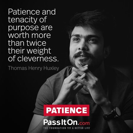 Patience and tenacity of purpose are worth more than twice their weight of cleverness. #<Author:0x00007fbd58940148>