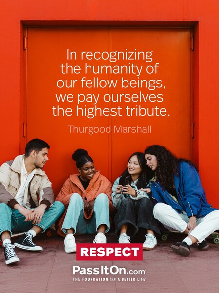 In recognizing the humanity of our fellow beings, we pay ourselves the highest tribute. #<Author:0x00007fbd58a15780>