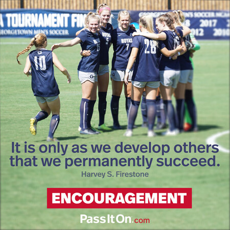 It is only as we develop others that we permanently succeed. #<Author:0x00007fce087dbe18>