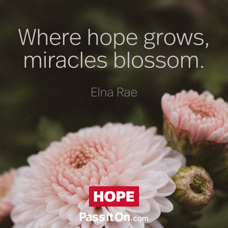 Where hope grows, miracles blossom. #<Author:0x00007fcdf9ed8c20>