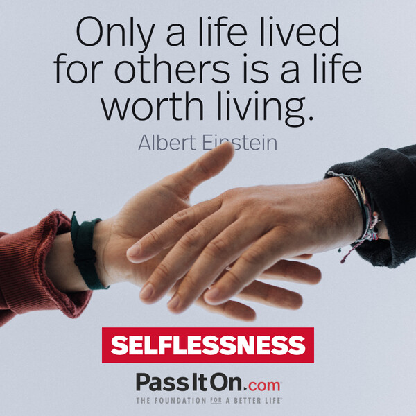 Only a life lived for others is worth living. #<Author:0x00007fce08a258e0>
