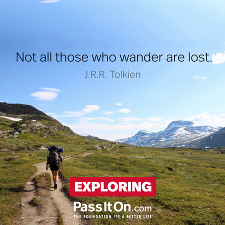 Not all those who wander are lost. #<Author:0x00007fcdfa7c53d8>