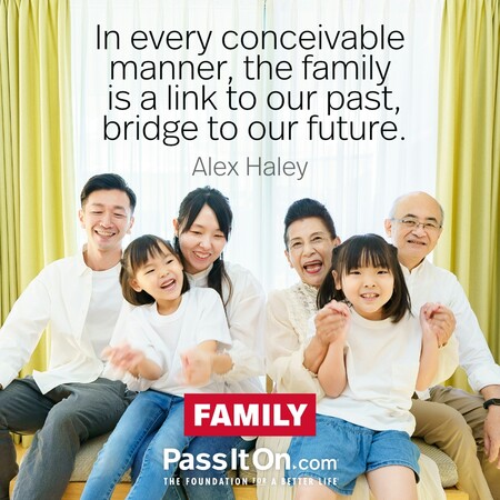 In every conceivable manner, the family is a link to our past, bridge to our future.
 #<Author:0x00007fbd58cb2a88>