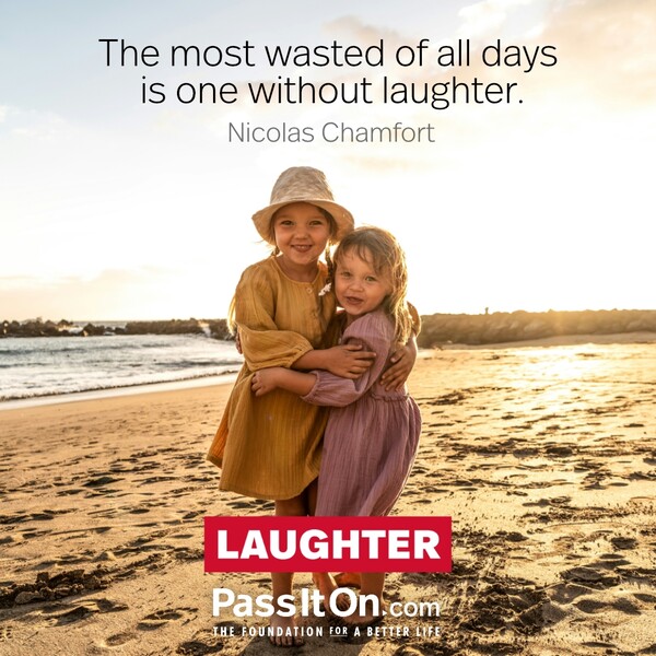 The most wasted of all days is one without laughter. #<Author:0x00007fcdfaf4e398>