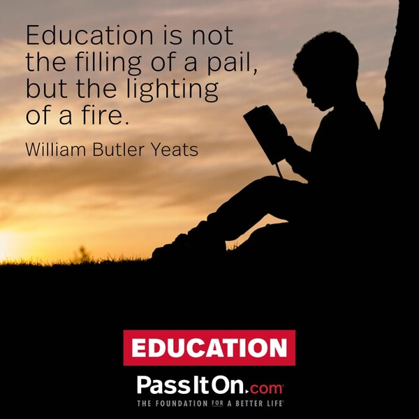 Education is not the filling of a pail, but the lighting of a fire. #<Author:0x00007fcdfa767940>