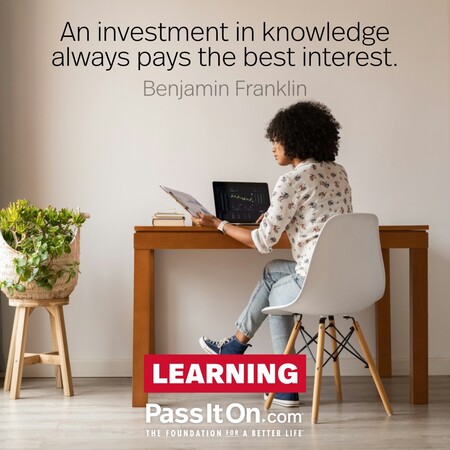 An investment in knowledge always pays the best interest. #<Author:0x00007fbd58a158c0>