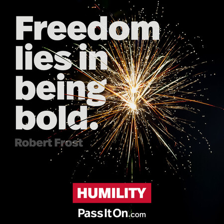 Freedom lies in being bold. #<Author:0x00007fbd58d25510>