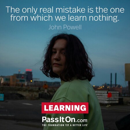The only real mistake is the one from which we learn nothing. #<Author:0x00007fcdf9ed75a0>