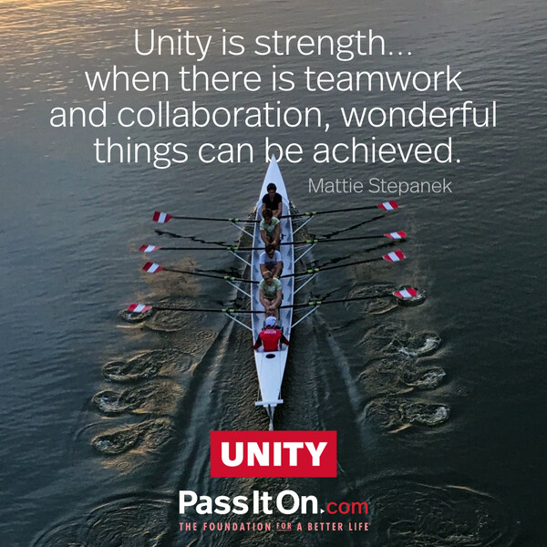 Unity is strength…when there is teamwork and collaboration, wonderful things can be achieved. #<Author:0x00007fcdfb734760>