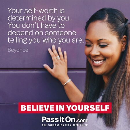 Your self-worth is determined by you. You don’t have to depend on someone telling you who you are. #<Author:0x00007fbd58fbb180>