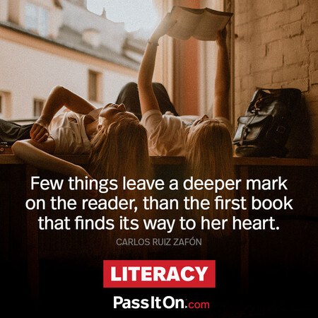 Few things leave a deeper mark on the reader, than the first book that finds its way to her heart. #<Author:0x00007fcdfb71ce58>