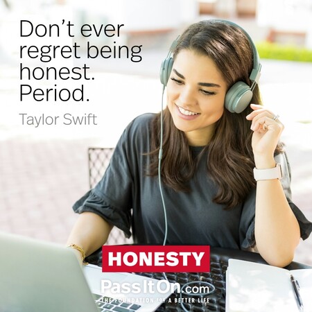 Don’t ever regret being honest. Period. #<Author:0x00007fbd59145280>
