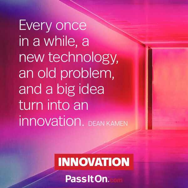 Every once in a while, a new technology, an old problem, and a big idea turn into an innovation. #<Author:0x00007fcdfaf6e120>