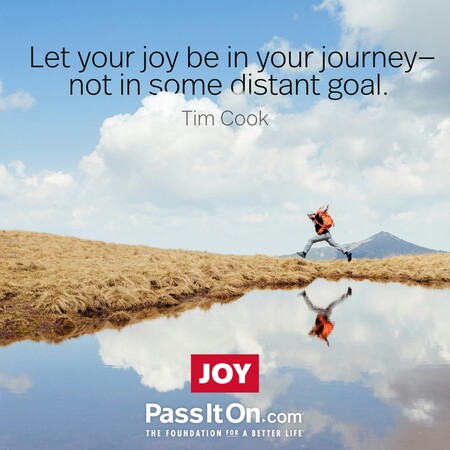 Let your joy be in your journey—not in some distant goal. #<Author:0x00007fbd58a3e748>