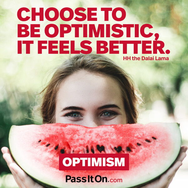 Choose to be optimistic, it feels better. #<Author:0x00007fcdfa7617c0>