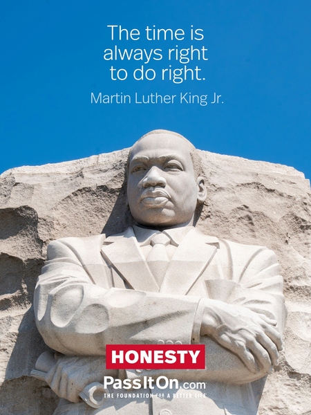 The time is always right to do what is right. #<Author:0x00007fc0b2a6eee0>