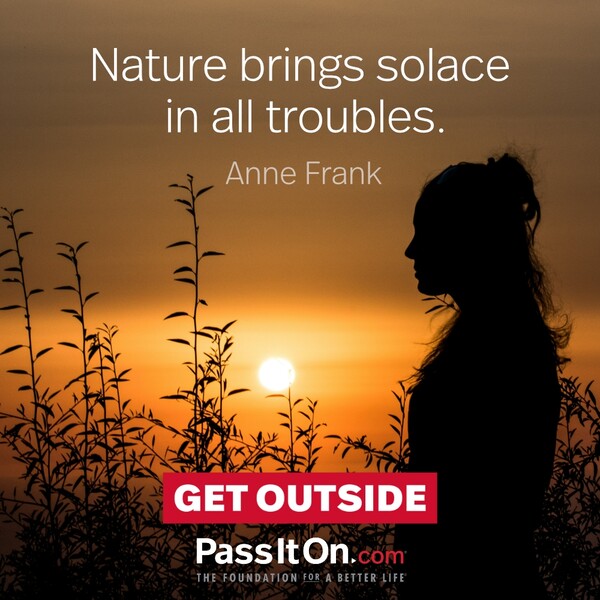 Nature brings solace in all troubles. #<Author:0x00007fcdfaf33d40>