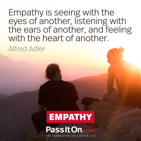 Empathy is seeing with the eyes of another, listening with the ears of another, and feeling with the heart of another. – Alfred Adler #<Author:0x00007fcdfbf06560>