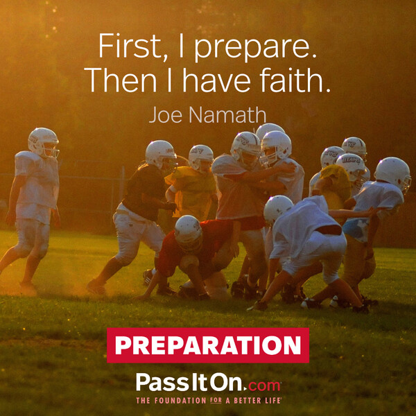 First, I prepare. Then I have faith. #<Author:0x00007fcdf9ed5a20>