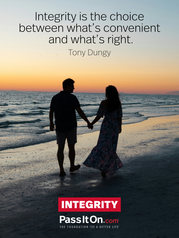 Integrity is the choice between what's convenient and what's right. #<Author:0x00007f0084179c48>