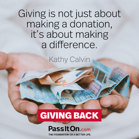 Giving is not just about making a donation, it's about making a difference. #<Author:0x00007fbd58cb03c8>