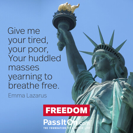 Give me your tired, your poor, Your huddled masses yearning to breathe free. #<Author:0x00007fce087d53d8>