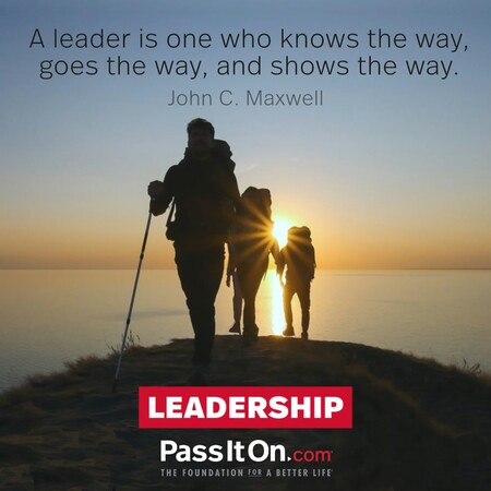 A leader is one who knows the way, goes the way, and shows the way. #<Author:0x00007fbd588de100>