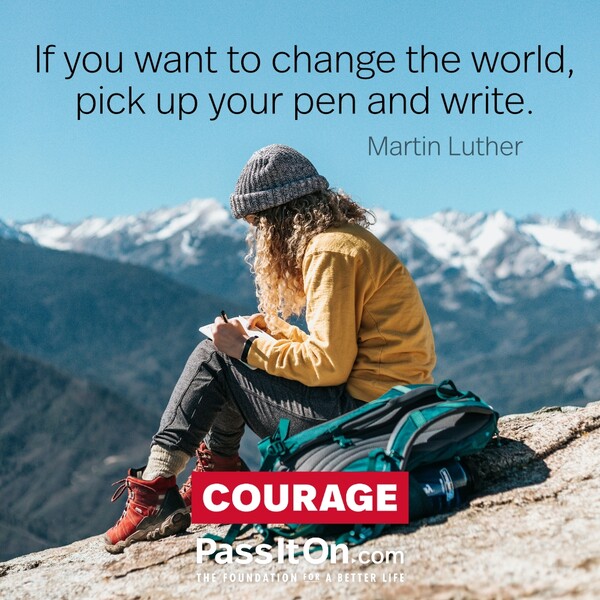 If you want to change the world, pick up your pen and write. #<Author:0x00007fcdfb701e00>