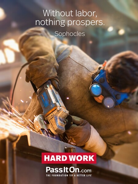 Without labor, nothing prospers. #<Author:0x00007fcdfbf19250>